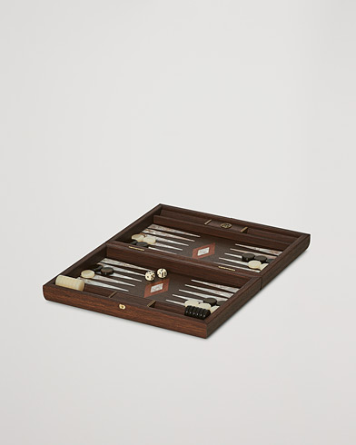 Mies | Tyylitietoiselle | Manopoulos | Natural Burl Small Backgammon With Side Racks