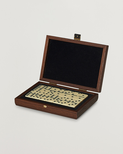 Mies | Lifestyle | Manopoulos | Wooden Domino Case Dark Brown