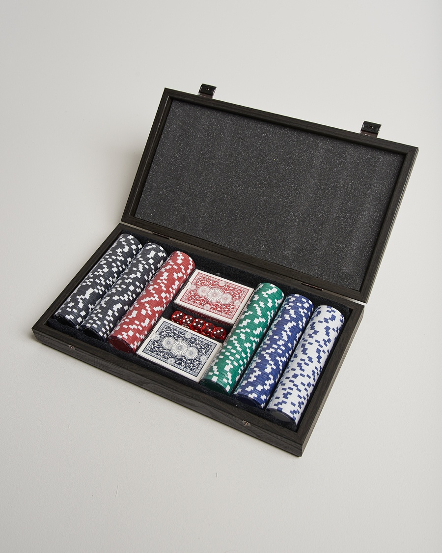Manopoulos Wooden Poker Case Black – Musta