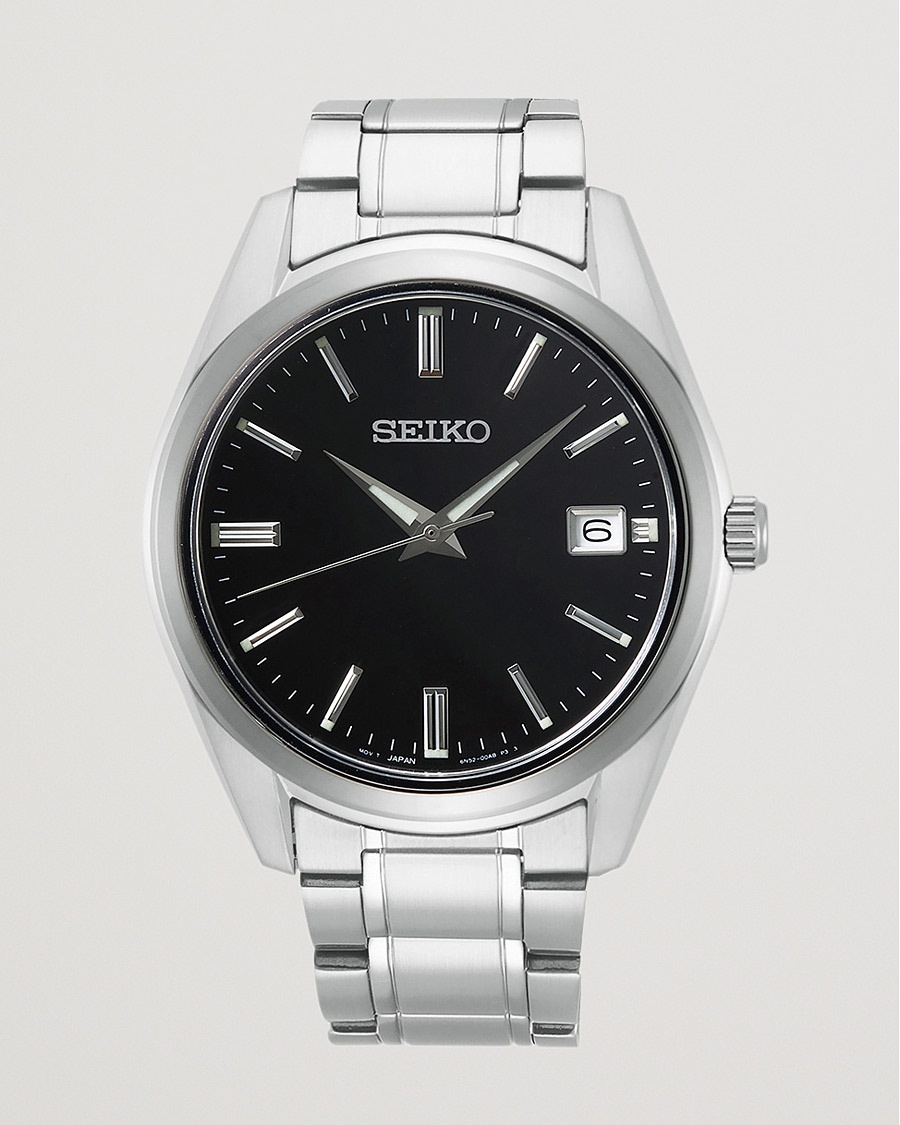 Seiko Sapphire 40mm Steel Black Dial – Hopea