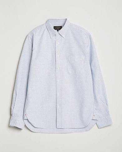 Mies | Preppy Authentic | BEAMS PLUS | Oxford Button Down Shirt Light Blue Stripe