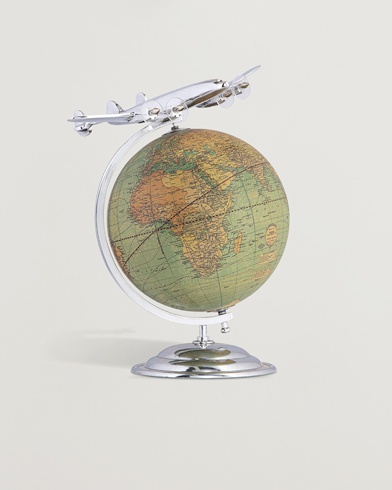 Kotona viihtyvälle |  On Top Of The World Globe and Plane Silver