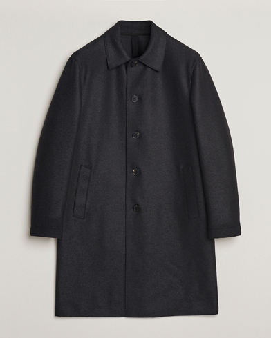 Mies | Päällystakit | Harris Wharf London | Pressed Wool Mac Coat Black