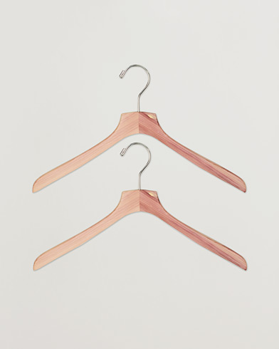  2-Pack Cedar Wood Shirt Hanger