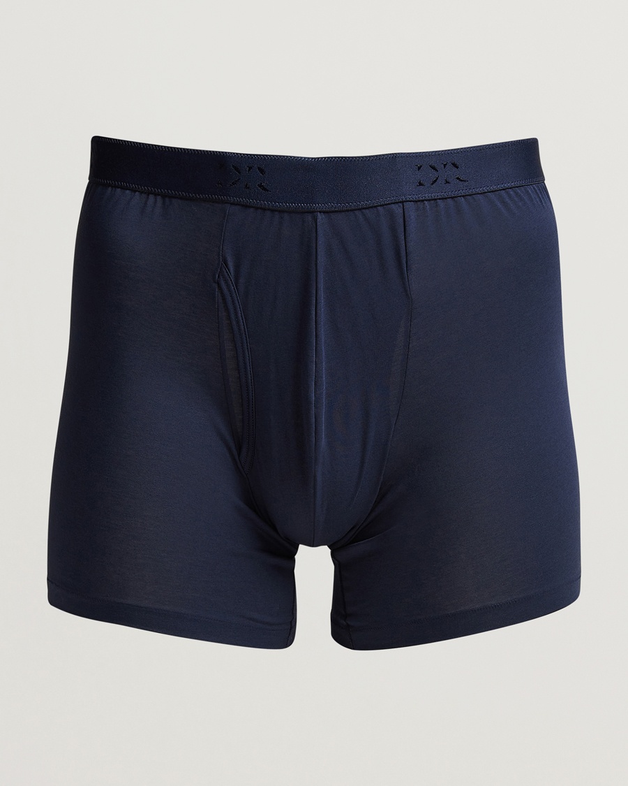 Derek Rose Pima Cotton Stretch Trunk Navy – Sininen
