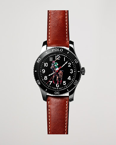 Mies | Preppy Authentic | Polo Ralph Lauren | 42mm Automatic Pony Player  Black Dial