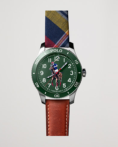 Mies | Preppy Authentic | Polo Ralph Lauren | 42mm Automatic Pony Player  Green Dial