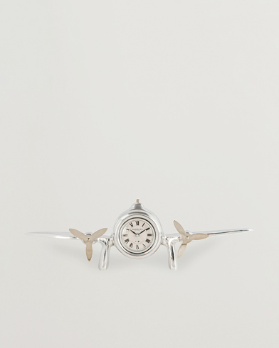 Mies | Kotiin | Authentic Models | Art Deco Flight Clock Silver