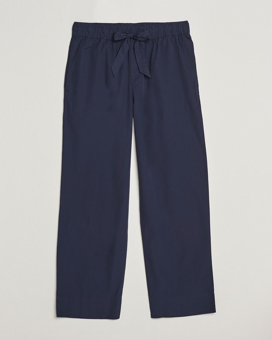 Tekla Poplin Pyjama Pants True Navy – Sininen