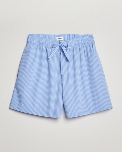 Mies | New Nordics | Tekla | Poplin Pyjama Shorts Pin Stripes
