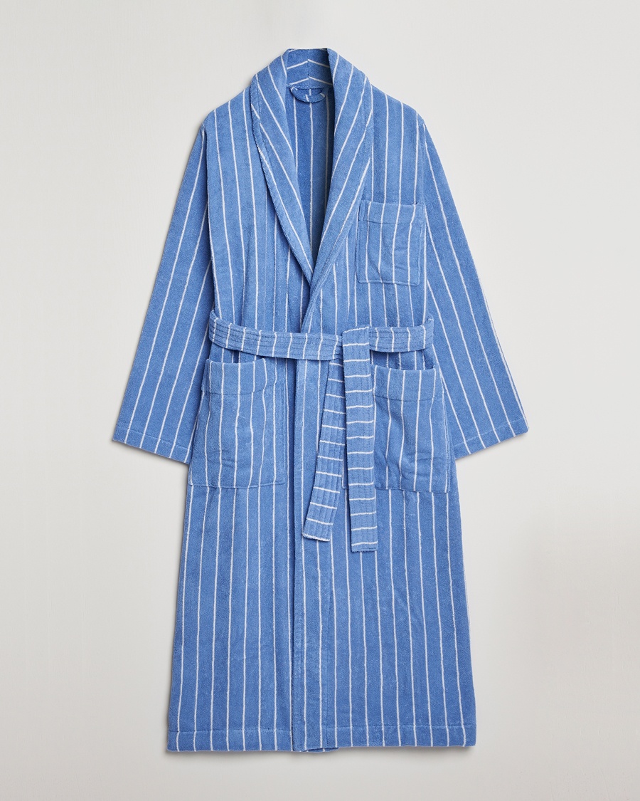 Tekla Organic Terry Classic Bathrobe Marseille – Sininen