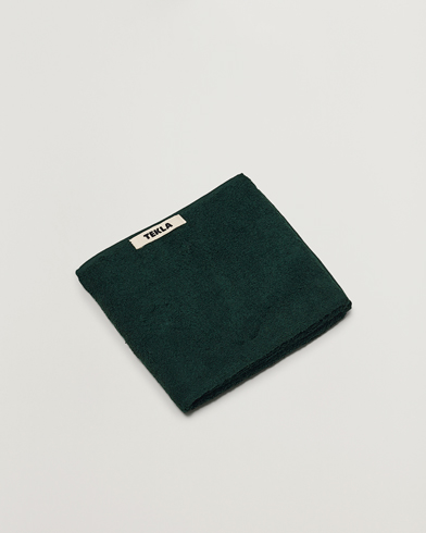 Mies | Lifestyle | Tekla | Organic Terry Hand Towel Forest Green