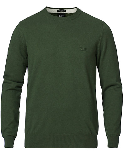 Miehet | Neuleet | BOSS | Pacas Logo Knitted Sweater Open Green