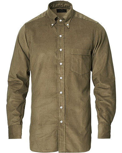 Vakosamettipaidat |  Button Down Corduroy Shirt Khaki