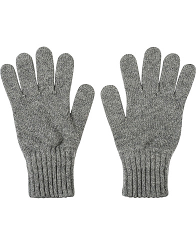 Drake\'s Lambswool Gloves Dark Grey