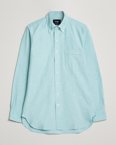 Mies | Oxford-paidat | Drake's | Button Down Oxford Shirt Light Green