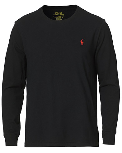 Pitkähihaiset t-paidat |  Long Sleeve Crew Neck Tee Polo Black