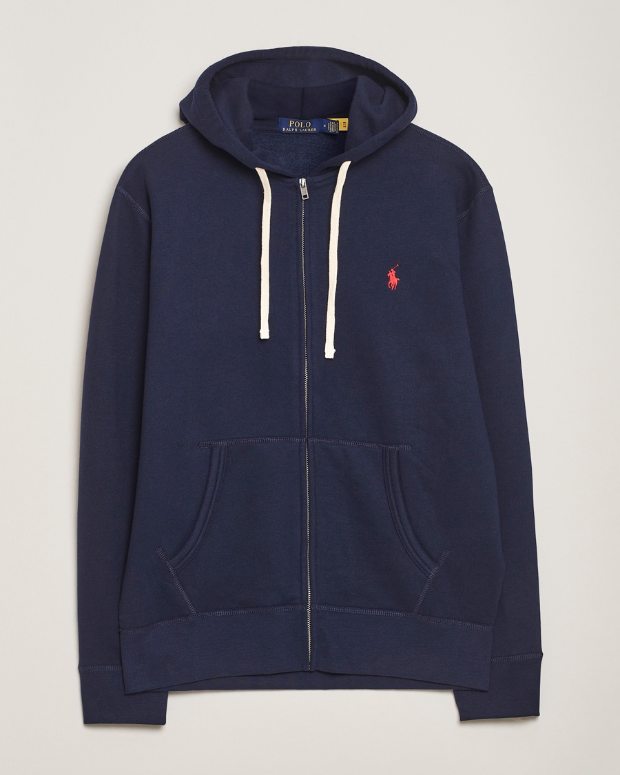Polo Ralph Lauren Fleece Full Zip Hoodie Cruise Navy – Sininen