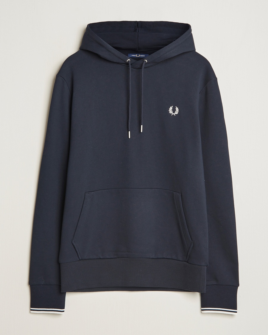 Fred Perry Tipped Hoodie Navy – Sininen