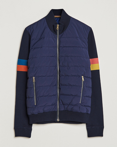 Mies |  | Paul Smith | Knitted Hybrid Down Jacket Navy