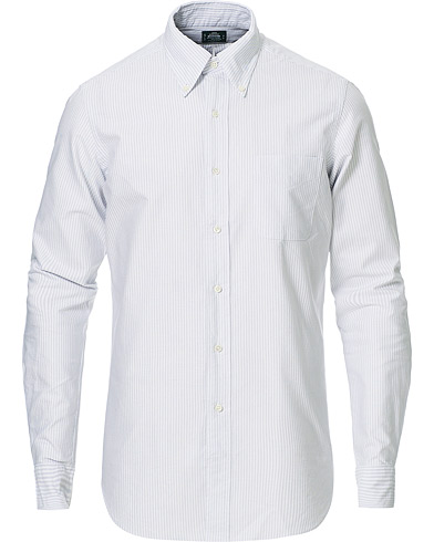 Miehet | Oxford-paidat | Kamakura Shirts | Slim Fit Oxford BD Sport Shirt Grey Stripe