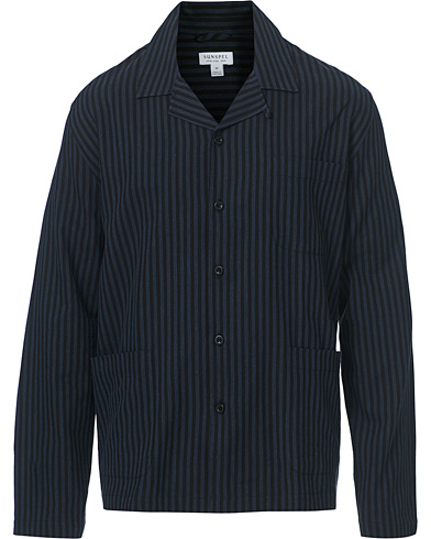  |  Striped Cotton Pyjama Top Black/Navy