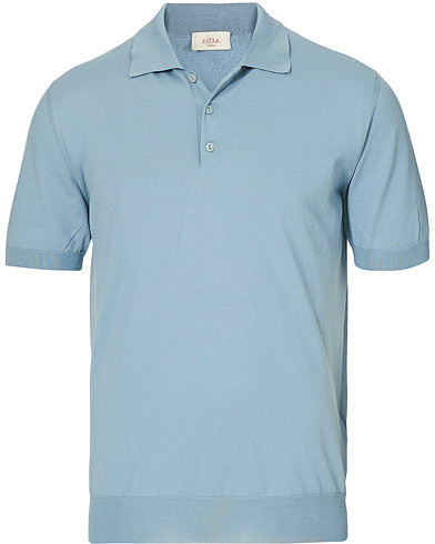 |  Knitted Cotton Polo Light Blue