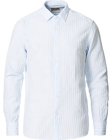 Miehet | Rennot paidat | Altea | Striped Seersucker Shirt Light Blue