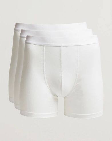 Mies | Trunks | Bread & Boxers | 3-Pack Long Boxer Brief White