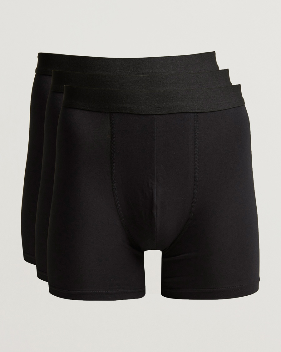 Bread & Boxers 3-Pack Long Boxer Brief Black – Musta