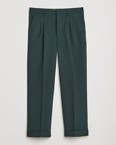 Miehet |  | AMI | Carrot Fit Wool Trousers Evergreen