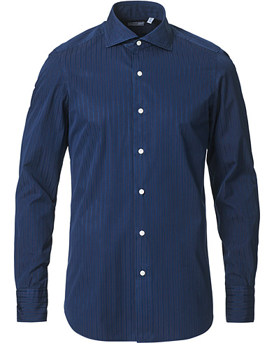  |  Milano Slim Fit Garment Dyed Shirt Dark Blue
