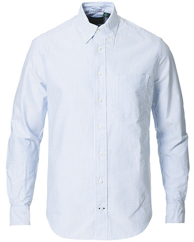 American Heritage |  Button Down Striped Oxford Shirt Light Blue