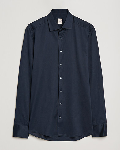 Mies | Alennusmyynti vaatteet | Stenströms | Slimline Jersey Button Down Shirt Navy