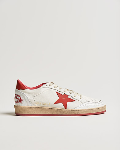 Miehet |  | Golden Goose Deluxe Brand | Ball Star Sneakers White/Red