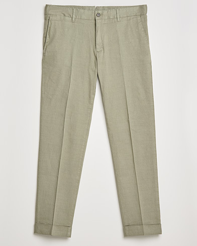Pellavahousut |  Grant Stretch Cotton/Linen Trousers Vetiver