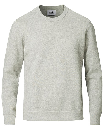 Mies | Alennusmyynti vaatteet | NN07 | Luis Knitted Crew Neck Sweater Light Grey Melange