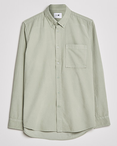  |  Arne Button Down Baby Cord Shirt Oil Green