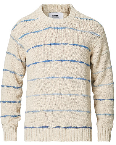 Uutuudet |  Brady Knitted Striped Sweater Ecru