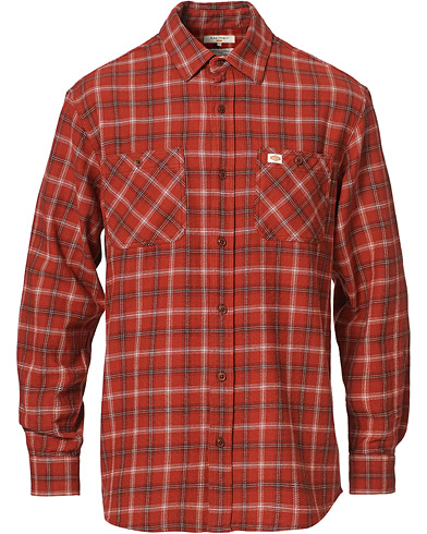 Nudie Jeans Filip Lumber Light Flannel Shirt Poppy Red