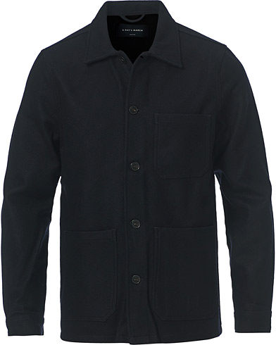 A Day\'s March Original Wool Overshirt Navy