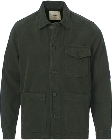 Miehet | Paitatakit | A Day's March | Sturdy Twill Patch Pocket Overshirt Forest