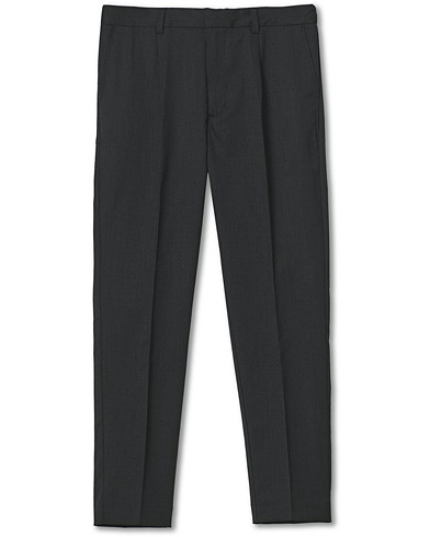 Miehet | Housut | A Day's March | Smart Trousers Wool Twill Charcoal
