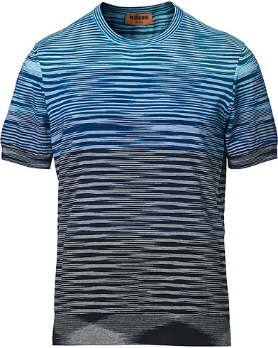 Miehet |  | Missoni | Degradé Knitted T-Shirt Navy/Bluette