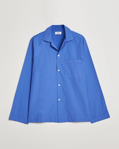 Mies | Kierrätetty | Tekla | Poplin Pyjama Shirt Royal Blue