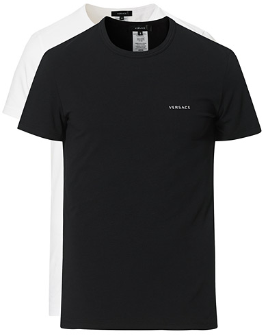Mies | Mustat t-paidat | Versace | 2-Pack Logo Tee Black/White
