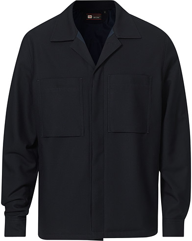  |  Padded Techmerino Shirt Jacket Navy