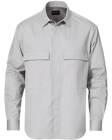 Giorgio Armani Cotton Overshirt Light Grey