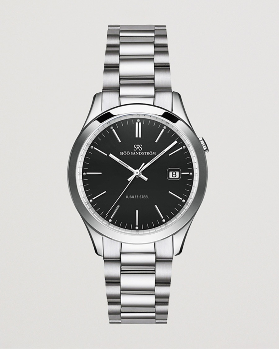Sjöö Sandström Jubilee Steel Quartz 40mm Black/Steel – Hopea
