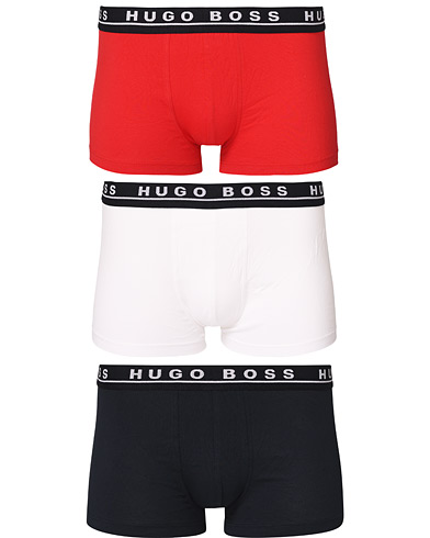 Mies | Alusvaatteet | BOSS | 3-Pack Trunk Boxer Shorts Navy/Red/White